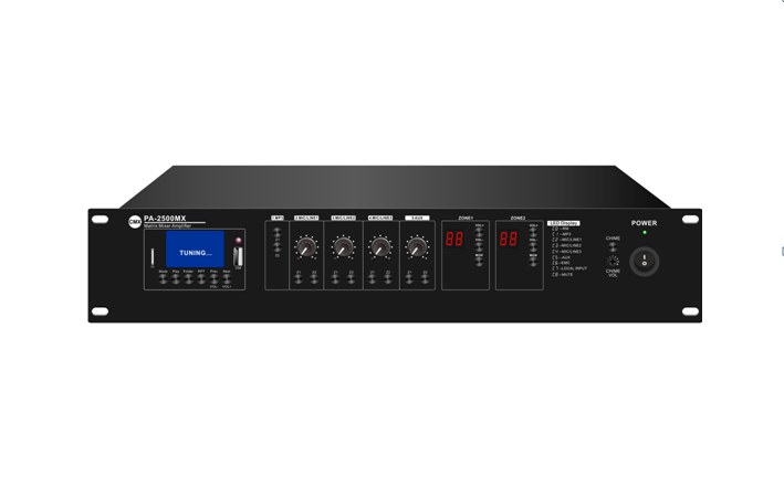 2 Zone Mixer Amplifier with USB/SD/FM/Bluetooth PA-2120MX PA-2240MX PA-2350MX PA-2500MX