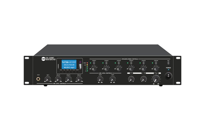 6 Zone Mixer Amplifier with ATT/Mp3/USB/FM/Bluetooth, DA-60MT, DA-120MT,  DA-240MT, DA-350MT, DA-500MT