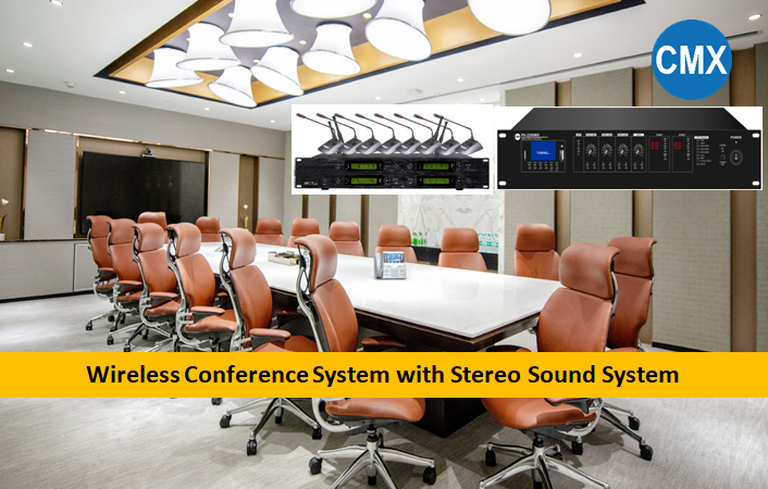 Wireless Conference System with Stereo Sound System